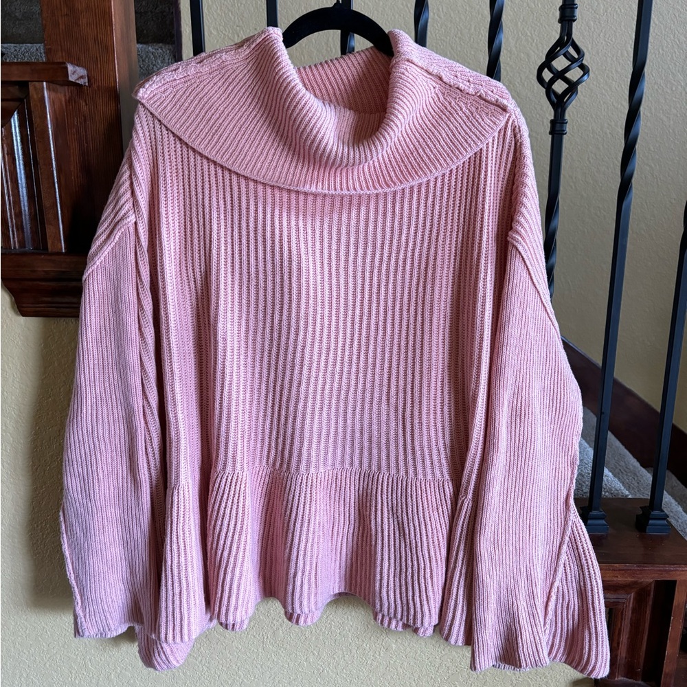 A Beautiful Soul/Arula pink cowl neck sweater size B